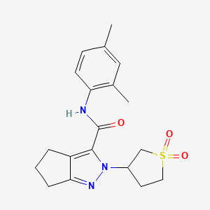 N-(2,4-dimethylphenyl)-2-(1,1-dioxo-1lambda6-thiolan-3-yl)-2H,4H,5H,6H-cyclopenta[c]pyrazole-3-carboxamide