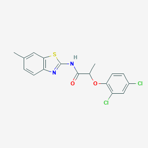 2-(2,4-dichlorophenoxy)-N-(6-methyl-1,3-benzothiazol-2-yl)propanamide