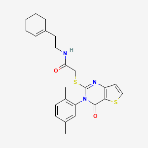 N-[2-(cyclohex-1-en-1-yl)ethyl]-2-{[3-(2,5-dimethylphenyl)-4-oxo-3,4-dihydrothieno[3,2-d]pyrimidin-2-yl]sulfanyl}acetamide