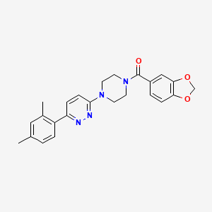 Benzo[d][1,3]dioxol-5-yl(4-(6-(2,4-dimethylphenyl)pyridazin-3-yl)piperazin-1-yl)methanone