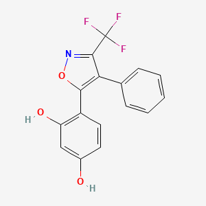 4-(4-Phenyl-3-(trifluoromethyl)isoxazol-5-yl)benzene-1,3-diol