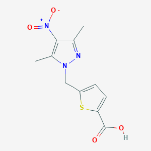 5-[(3,5-Dimethyl-4-nitro-1H-pyrazol-1-YL)methyl]thiophene-2-carboxylic acid