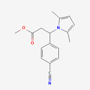 molecular formula C17H18N2O2 B2913994 methyl 3-(4-cyanophenyl)-3-(2,5-dimethyl-1H-pyrrol-1-yl)propanoate CAS No. 866040-80-4