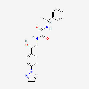 N-{2-hydroxy-2-[4-(1H-pyrazol-1-yl)phenyl]ethyl}-N'-(1-phenylethyl)ethanediamide