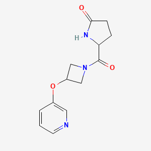 5-(3-(Pyridin-3-yloxy)azetidine-1-carbonyl)pyrrolidin-2-one