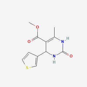 molecular formula C11H12N2O3S B2914000 Methyl 6-methyl-2-oxo-4-(thiophen-3-yl)-1,2,3,4-tetrahydropyrimidine-5-carboxylate CAS No. 421578-54-3