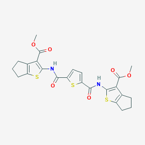 methyl 2-[[5-[(3-methoxycarbonyl-5,6-dihydro-4H-cyclopenta[b]thiophen-2-yl)carbamoyl]thiophene-2-carbonyl]amino]-5,6-dihydro-4H-cyclopenta[b]thiophene-3-carboxylate