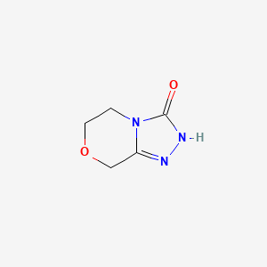 molecular formula C5H7N3O2 B2914008 5,6-Dihydro-2H-[1,2,4]triazolo[3,4-c][1,4]oxazin-3(8H)-one CAS No. 133365-36-3