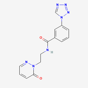 N-(2-(6-oxopyridazin-1(6H)-yl)ethyl)-3-(1H-tetrazol-1-yl)benzamide