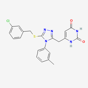 6-((5-((3-chlorobenzyl)thio)-4-(m-tolyl)-4H-1,2,4-triazol-3-yl)methyl)pyrimidine-2,4(1H,3H)-dione