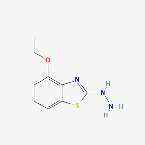 molecular formula C9H11N3OS B2914022 4-Ethoxy-2-hydrazino-1,3-benzothiazole CAS No. 872696-02-1