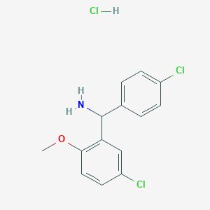 (5-Chloro-2-methoxyphenyl)(4-chlorophenyl)methanamine hydrochloride