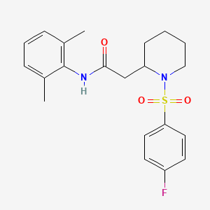 N-(2,6-dimethylphenyl)-2-(1-((4-fluorophenyl)sulfonyl)piperidin-2-yl)acetamide