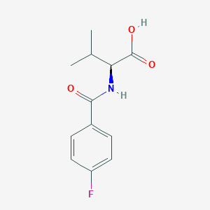 molecular formula C12H14FNO3 B2914036 (2S)-2-[(4-fluorobenzoyl)amino]-3-methylbutanoic acid CAS No. 124762-48-7