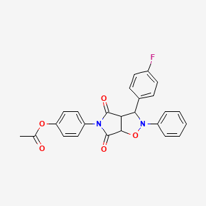 4-(3-(4-fluorophenyl)-4,6-dioxo-2-phenyltetrahydro-2H-pyrrolo[3,4-d]isoxazol-5(3H)-yl)phenyl acetate