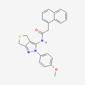 molecular formula C24H21N3O2S B2914046 N-[2-(4-甲氧基苯基)-4,6-二氢噻吩[3,4-c]吡唑-3-基]-2-萘-1-基乙酰胺 CAS No. 361477-26-1