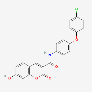 N-[4-(4-chlorophenoxy)phenyl]-7-hydroxy-2-oxochromene-3-carboxamide