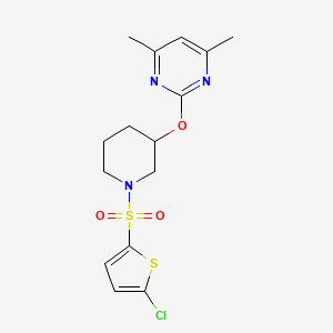 2-((1-((5-Chlorothiophen-2-yl)sulfonyl)piperidin-3-yl)oxy)-4,6-dimethylpyrimidine