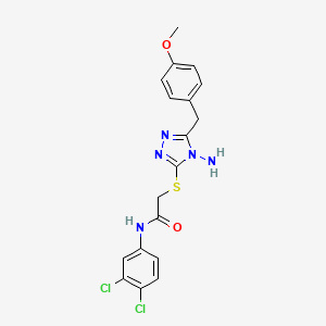 2-{[4-amino-5-(4-methoxybenzyl)-4H-1,2,4-triazol-3-yl]sulfanyl}-N-(3,4-dichlorophenyl)acetamide