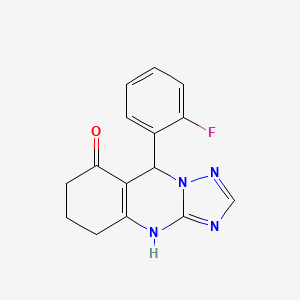 9-(2-fluorophenyl)-5,6,7,9-tetrahydro[1,2,4]triazolo[5,1-b]quinazolin-8(4H)-one