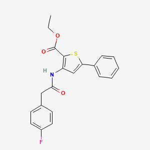 Ethyl 3-(2-(4-fluorophenyl)acetamido)-5-phenylthiophene-2-carboxylate