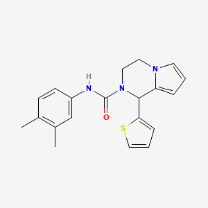 N-(3,4-dimethylphenyl)-1-(thiophen-2-yl)-3,4-dihydropyrrolo[1,2-a]pyrazine-2(1H)-carboxamide