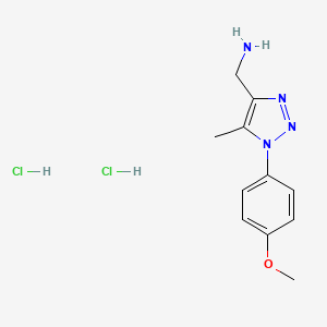 [1-(4-Methoxyphenyl)-5-methyltriazol-4-yl]methanamine;dihydrochloride