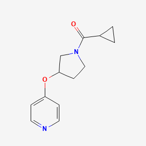 Cyclopropyl(3-(pyridin-4-yloxy)pyrrolidin-1-yl)methanone