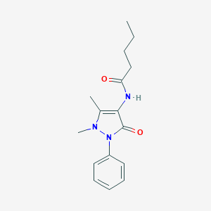 molecular formula C16H21N3O2 B291408 N-(1,5-dimethyl-3-oxo-2-phenyl-2,3-dihydro-1H-pyrazol-4-yl)pentanamide 