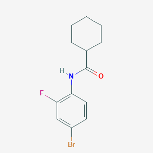 molecular formula C13H15BrFNO B291409 N-(4-bromo-2-fluorophenyl)cyclohexanecarboxamide 