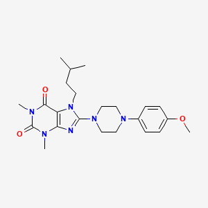 8-[4-(4-Methoxyphenyl)piperazin-1-yl]-1,3-dimethyl-7-(3-methylbutyl)purine-2,6-dione