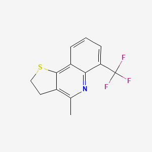 molecular formula C13H10F3NS B2914099 4-Methyl-6-(trifluoromethyl)-2,3-dihydrothieno[3,2-c]quinoline CAS No. 861210-28-8