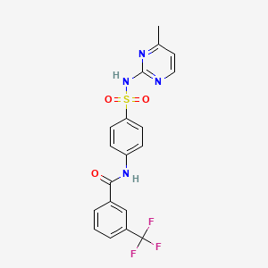 molecular formula C19H15F3N4O3S B2914107 N-(4-(N-(4-甲基嘧啶-2-基)磺酰胺)苯基)-3-(三氟甲基)苯甲酰胺 CAS No. 303035-26-9