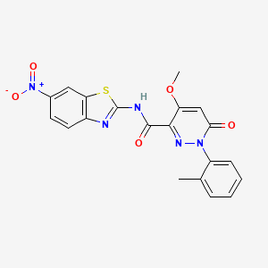 4-methoxy-N-(6-nitrobenzo[d]thiazol-2-yl)-6-oxo-1-(o-tolyl)-1,6-dihydropyridazine-3-carboxamide