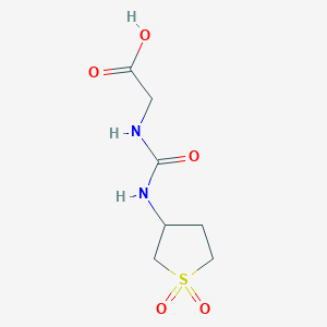 molecular formula C7H12N2O5S B2914115 2-[(1,1-dioxothiolan-3-yl)carbamoylamino]acetic Acid CAS No. 443652-10-6