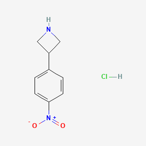 molecular formula C9H11ClN2O2 B2914117 3-(4-硝基苯基)氮杂环丁烷盐酸盐 CAS No. 7606-34-0