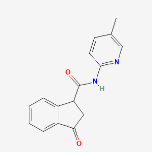 molecular formula C16H14N2O2 B2914131 N-(5-methylpyridin-2-yl)-3-oxo-2,3-dihydro-1H-indene-1-carboxamide CAS No. 1207053-90-4