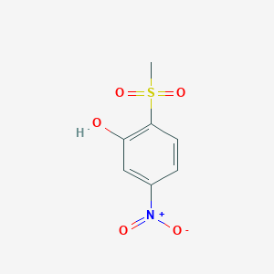 molecular formula C7H7NO5S B2914142 2-Methanesulfonyl-5-nitrophenol CAS No. 1820684-10-3