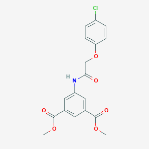 molecular formula C18H16ClNO6 B291415 Dimethyl 5-{[(4-chlorophenoxy)acetyl]amino}isophthalate 