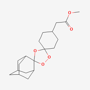 molecular formula C19H28O5 B2914152 rel-甲基 2-((1R,3R,4''S,5R,5'S,7R)-二螺[金刚烷-2,3'-[1,2,4]三氧杂环戊烷-5',1''-环己烷]-4''-基)乙酸酯 CAS No. 774597-73-8