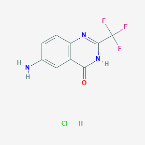 6-Amino-2-(trifluoromethyl)-3H-quinazolin-4-one;hydrochloride