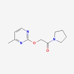 molecular formula C11H15N3O2 B2914157 2-((4-甲基嘧啶-2-基)氧基)-1-(吡咯烷-1-基)乙酮 CAS No. 1251610-67-9
