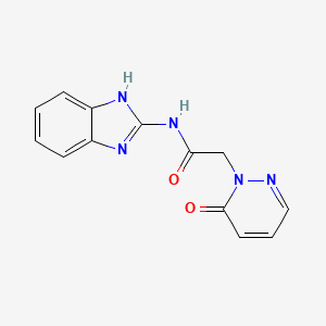 molecular formula C13H11N5O2 B2914163 N-(1H-benzo[d]imidazol-2-yl)-2-(6-oxopyridazin-1(6H)-yl)acetamide CAS No. 1211347-13-5