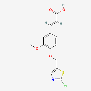 (E)-3-{4-[(2-chloro-1,3-thiazol-5-yl)methoxy]-3-methoxyphenyl}-2-propenoic acid
