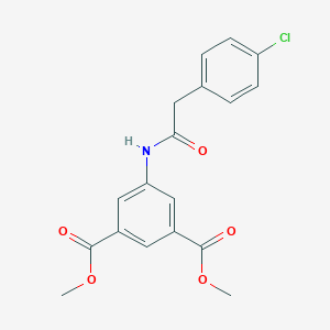 molecular formula C18H16ClNO5 B291417 Dimethyl 5-{[(4-chlorophenyl)acetyl]amino}isophthalate 