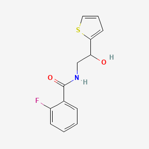 2-fluoro-N-(2-hydroxy-2-(thiophen-2-yl)ethyl)benzamide