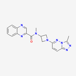 molecular formula C19H18N8O B2914173 N-甲基-N-(1-{3-甲基-[1,2,4]三唑并[4,3-b]哒嗪-6-基}氮杂环丁-3-基)喹喔啉-2-甲酰胺 CAS No. 2200427-17-2