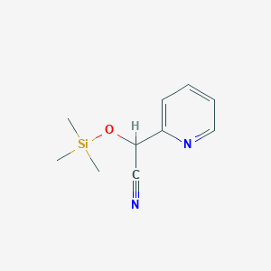 molecular formula C10H14N2OSi B2914175 2-Pyridineacetonitrile, alpha-[(trimethylsilyl)oxy]- CAS No. 71189-77-0
