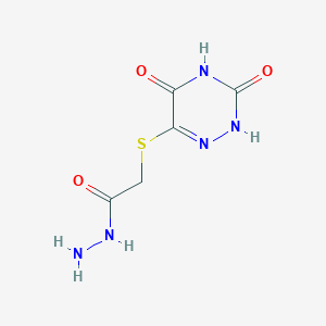 2-[(3,5-Dioxo-2,3,4,5-tetrahydro-1,2,4-triazin-6-yl)sulfanyl]acetohydrazide