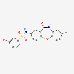 3-fluoro-N-(8-methyl-11-oxo-10,11-dihydrodibenzo[b,f][1,4]oxazepin-2-yl)benzenesulfonamide